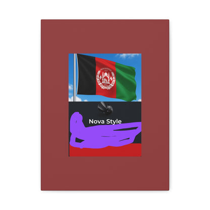 Afghan Flag Matte Canvas Print — Stretched 1.25" Wall Art