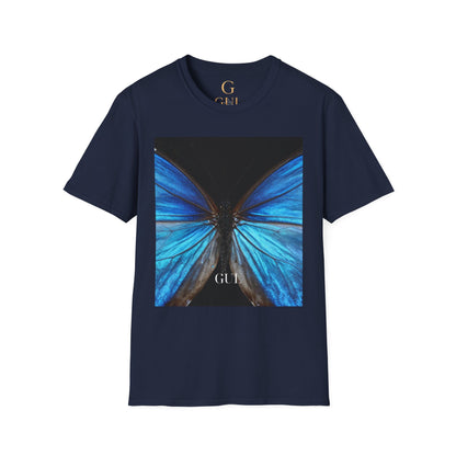 Blue Morph Butterfly T-Shirt — Vibrant Nature Graphic Tee