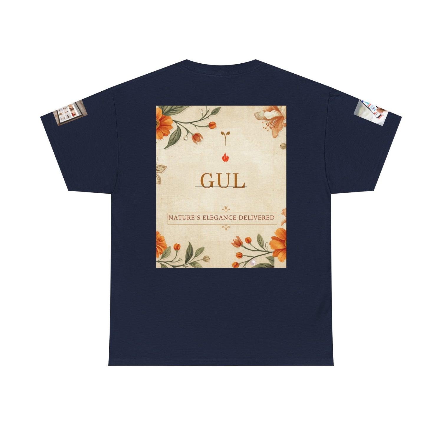 Floral Graphic Tee — GUL Botanical Print Cotton Shirt