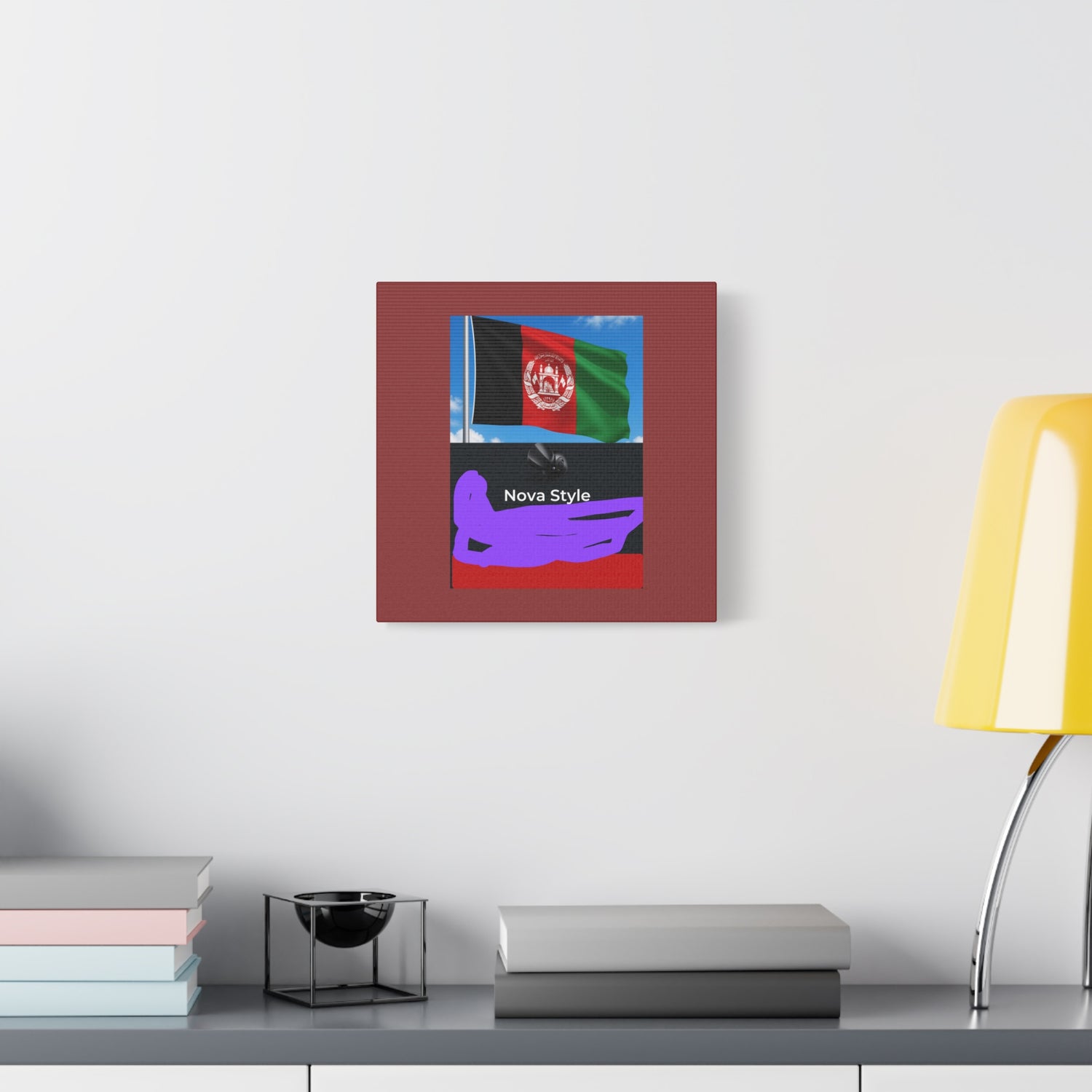 Afghan Flag Matte Canvas Print — Stretched 1.25" Wall Art