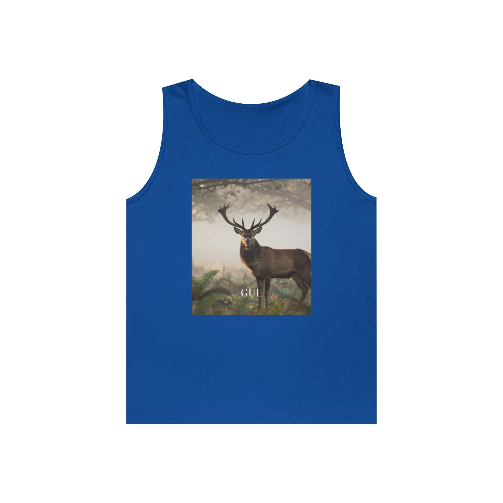 Deer &amp; Cherry Blossom Art Tank Top — Nature Scene Graphic Tank