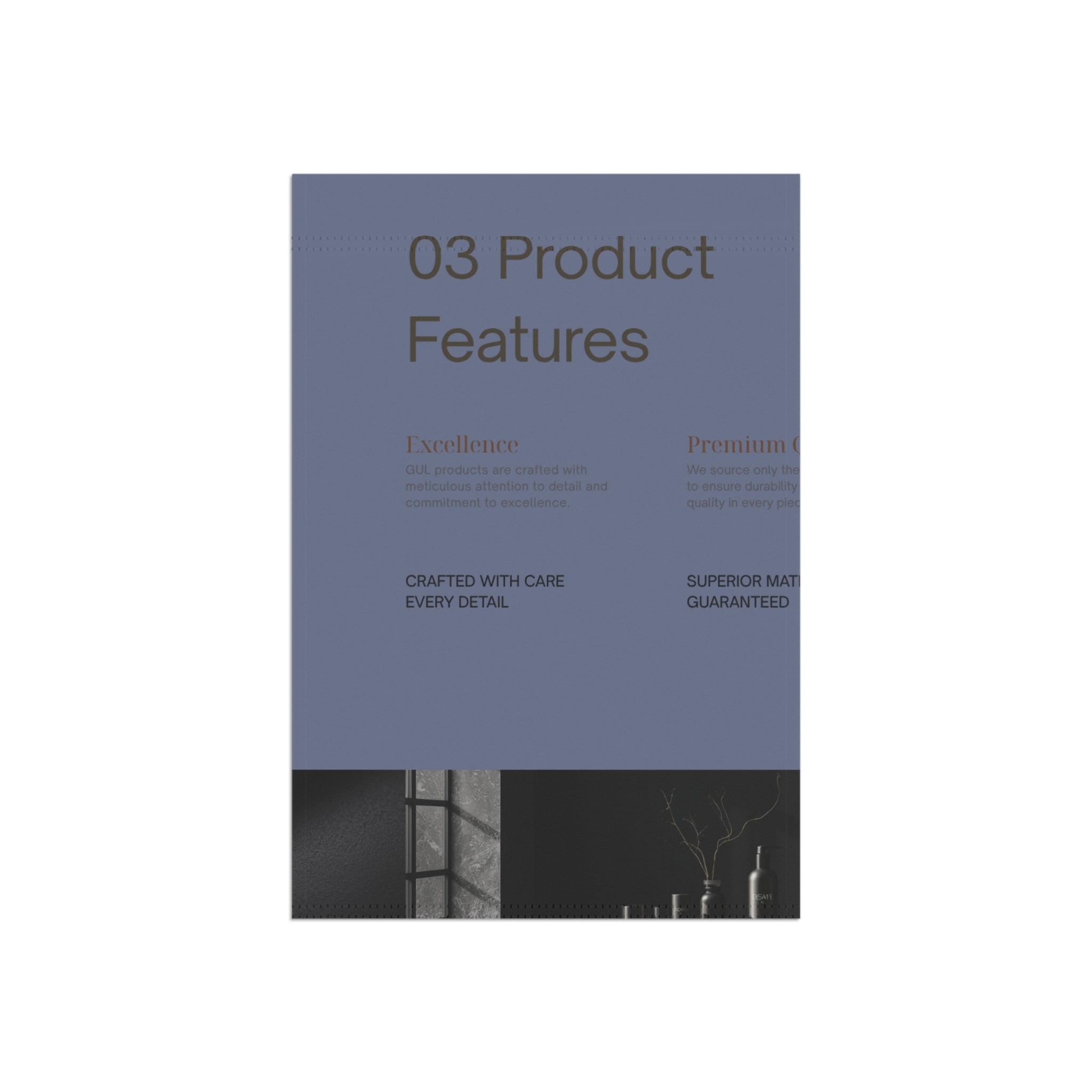 Garden Flag — Minimalist "03 Product Features" Decorative Garden &amp; House Banner