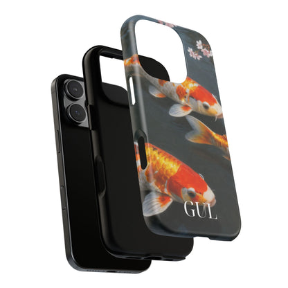 Koi Fish Tough Phone Case — Floral Pond Design
