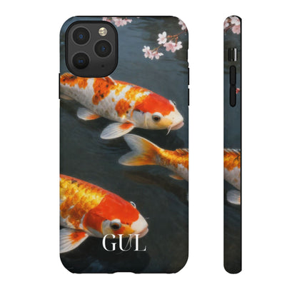 Koi Fish Tough Phone Case — Floral Pond Design