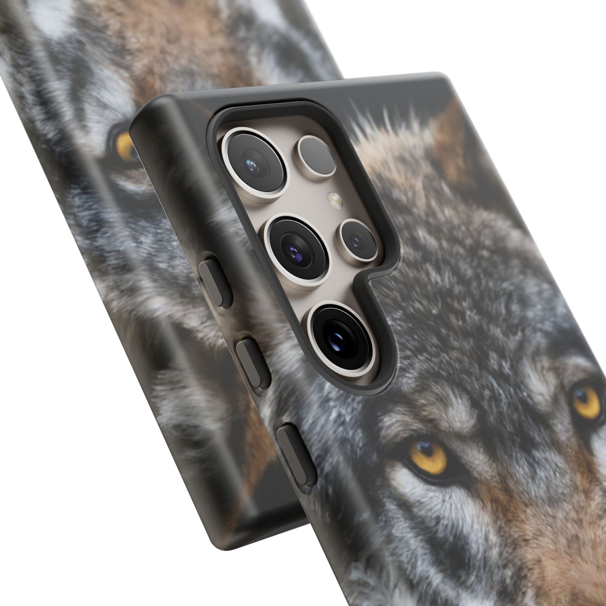 Wolf Eyes Phone Case — Fierce Wildlife iPhone Protective Case with ‘GUL’ Text