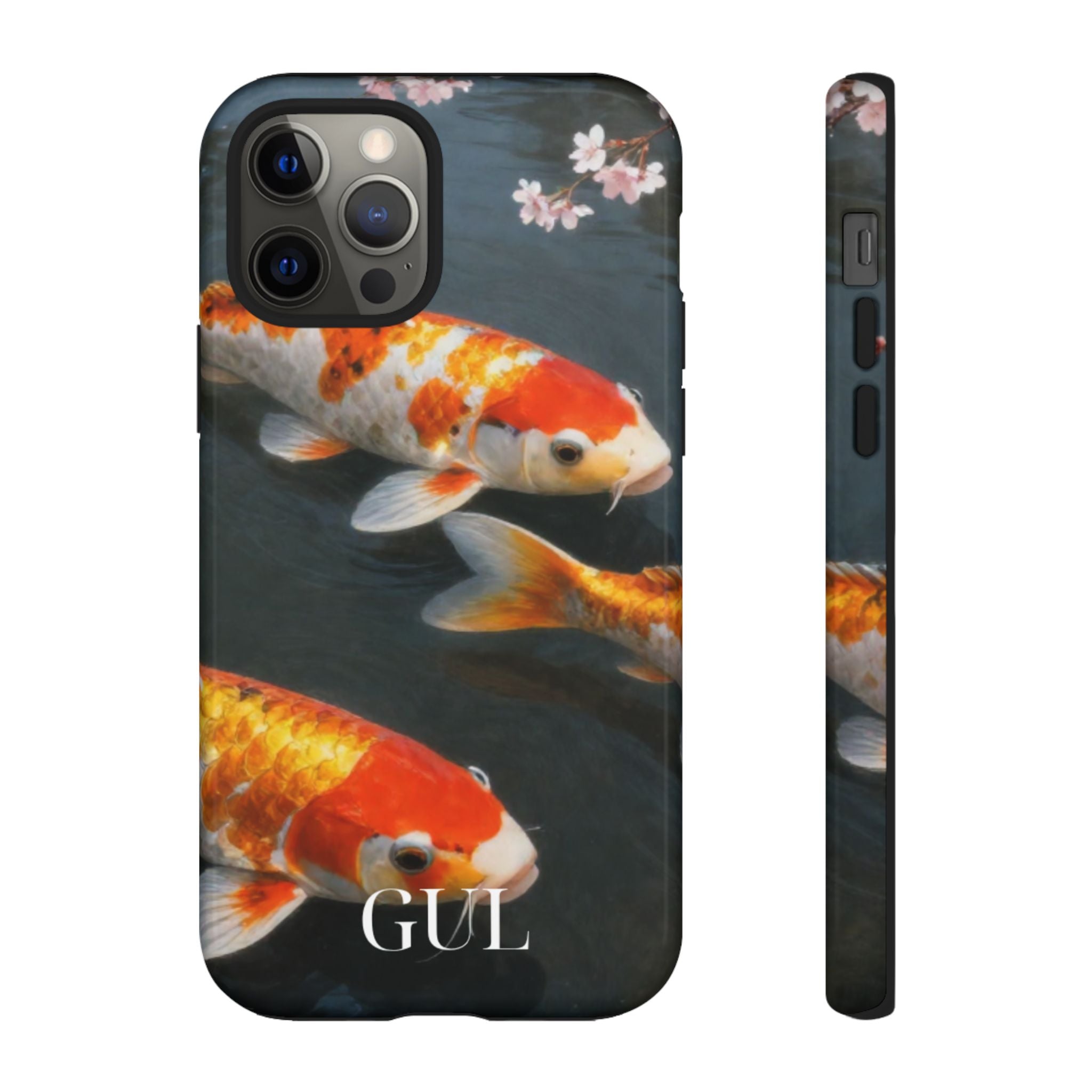 Koi Fish Tough Phone Case — Floral Pond Design