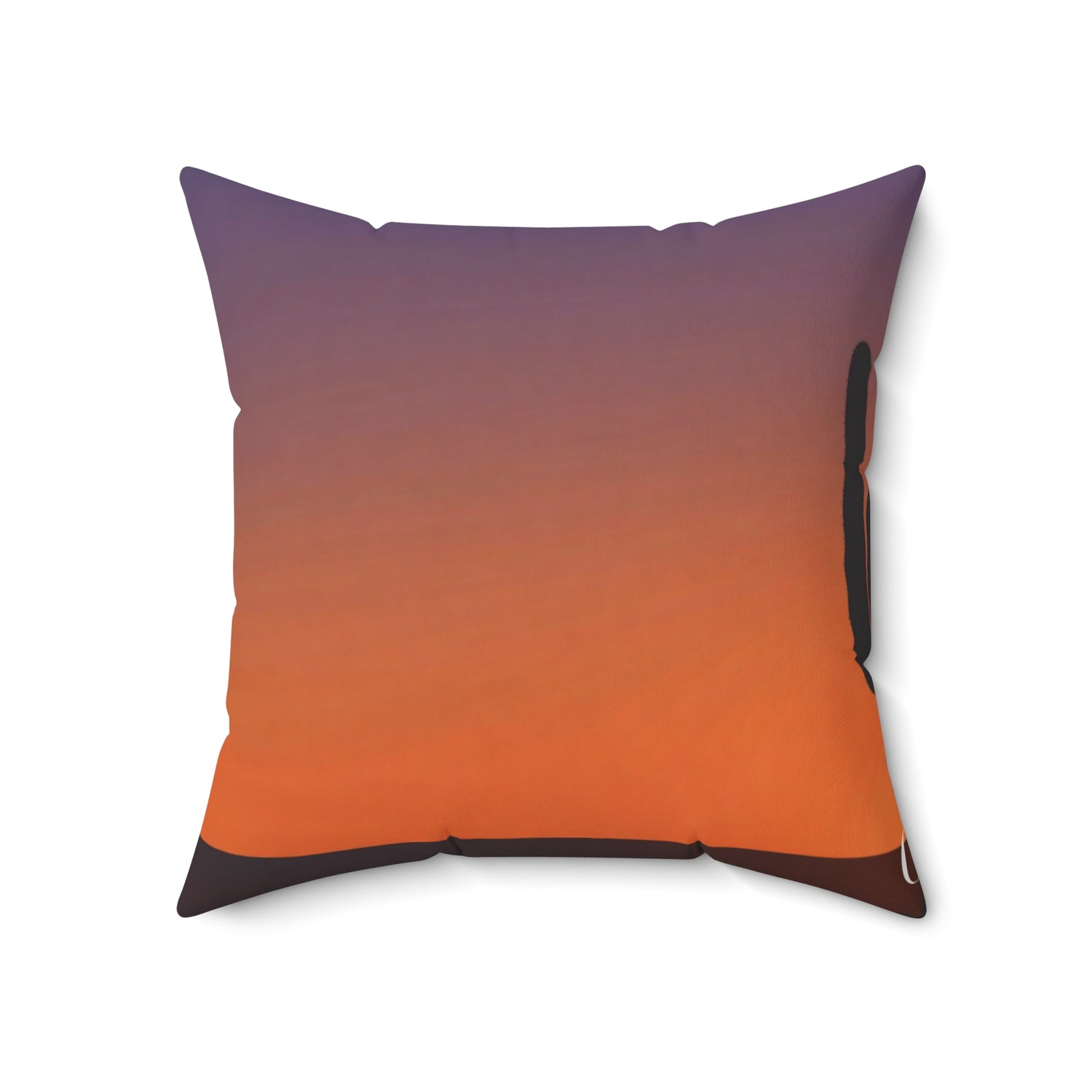 Sunset Gradient Square Pillow — Orange to Violet Sunset Decorative Throw Pillow