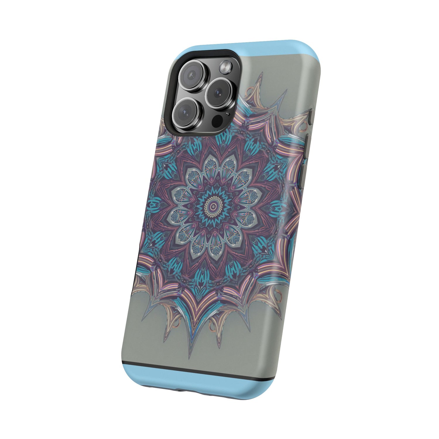Phone Case — Blue Purple Mandala Magnetic Impact-Resistant Case