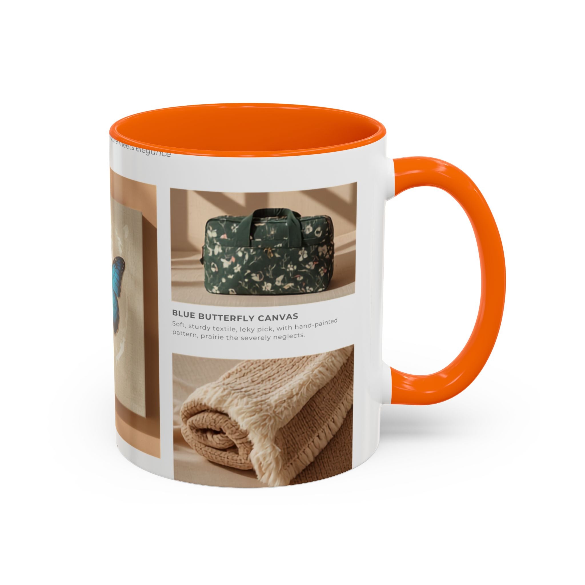 Butterfly Accent Coffee Mug — Blue Butterfly Collage 11/15oz