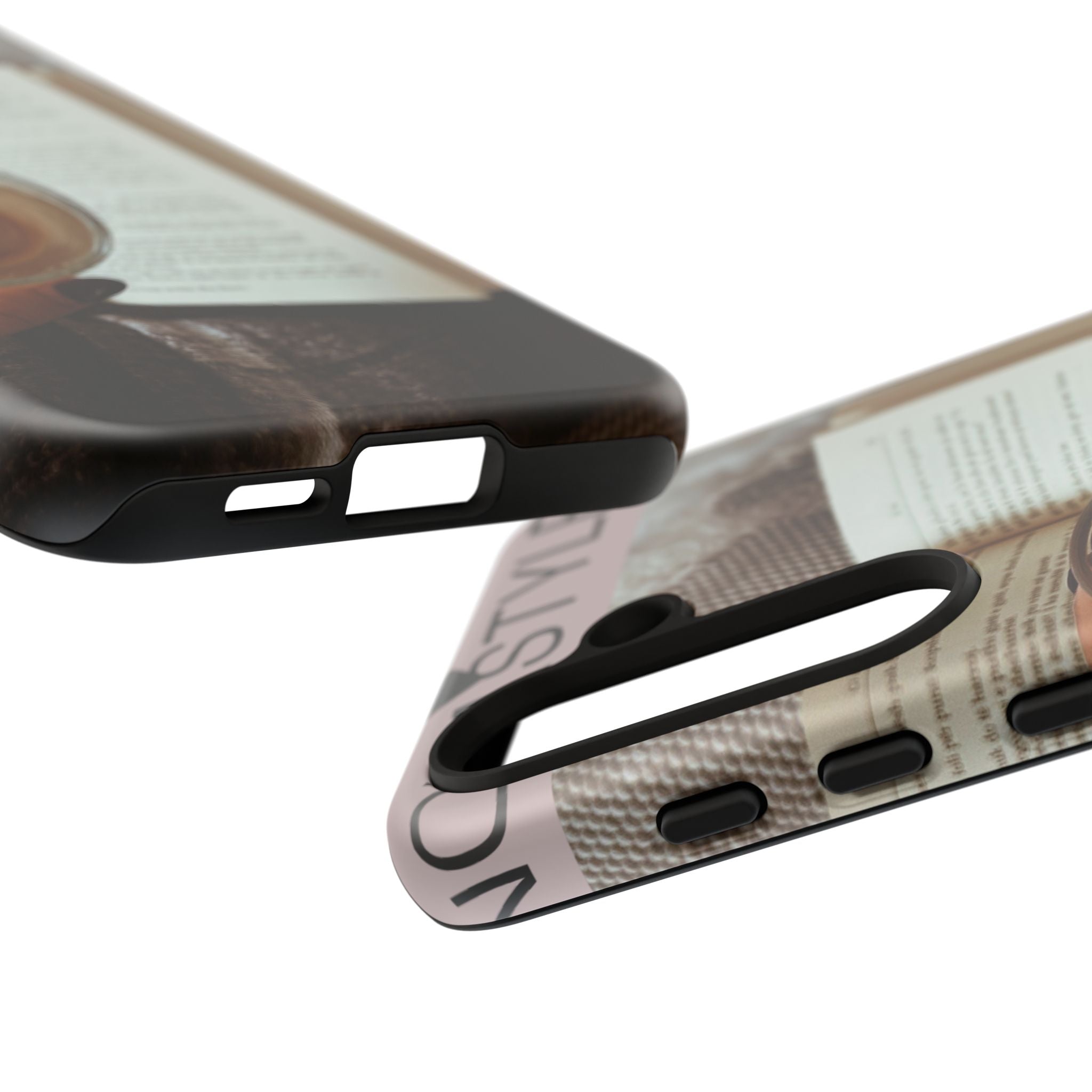 Cozy Reading Phone Case — Coffee &amp; Book Protective Cover