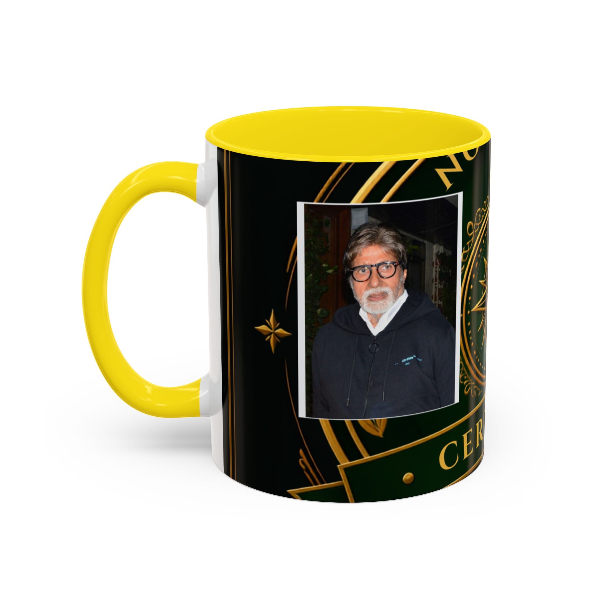 Certified Collector Accent Coffee Mug — Portrait Emblem Design (11/15 oz)
