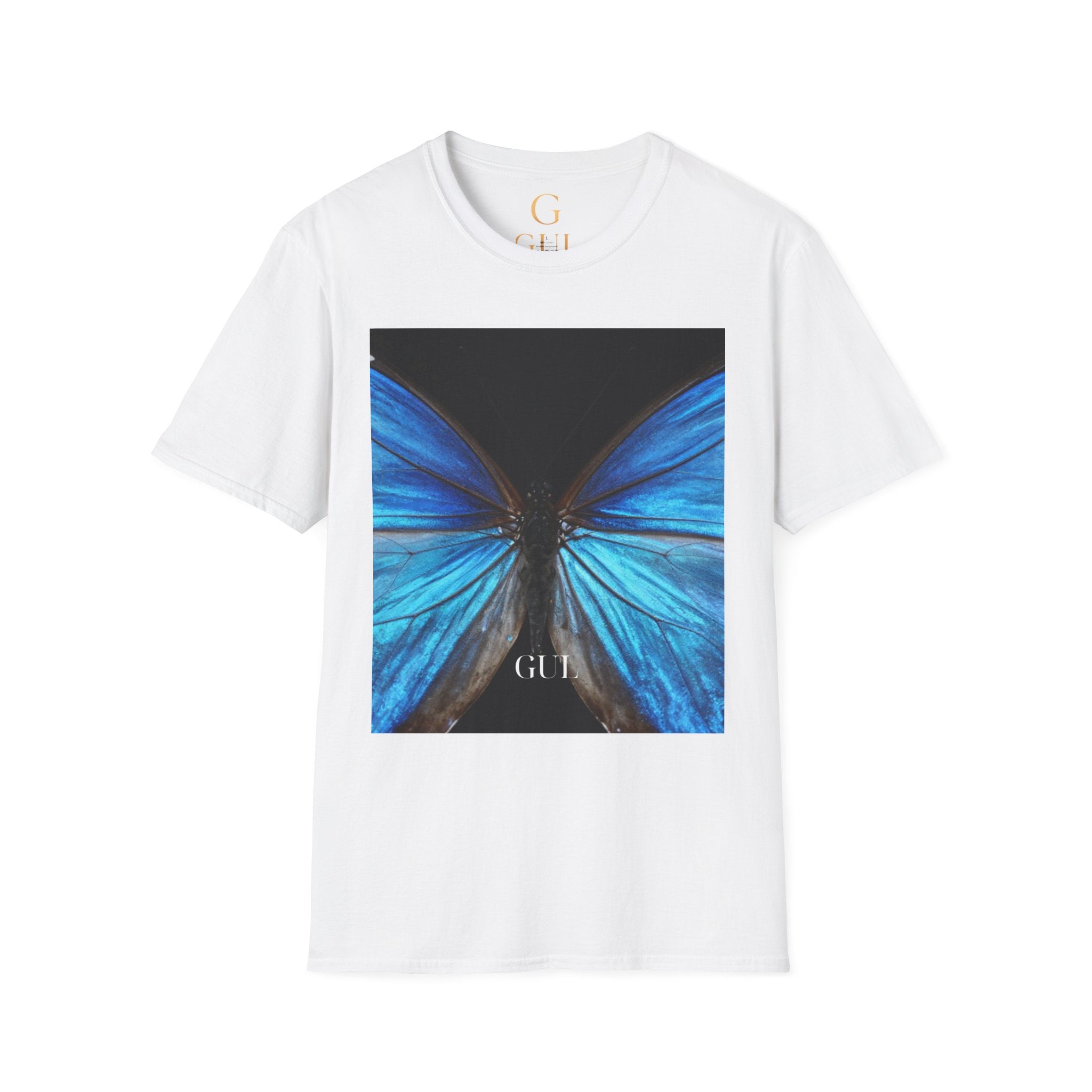 Blue Morph Butterfly T-Shirt — Vibrant Nature Graphic Tee