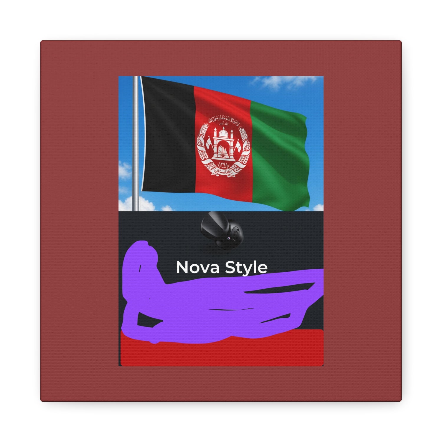 Afghan Flag Matte Canvas Print — Stretched 1.25" Wall Art