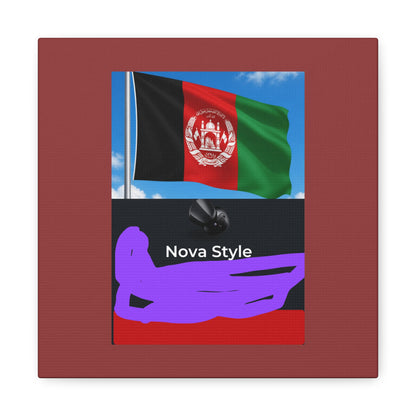 Afghan Flag Matte Canvas Print — Stretched 1.25" Wall Art