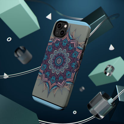 Phone Case — Blue Purple Mandala Magnetic Impact-Resistant Case