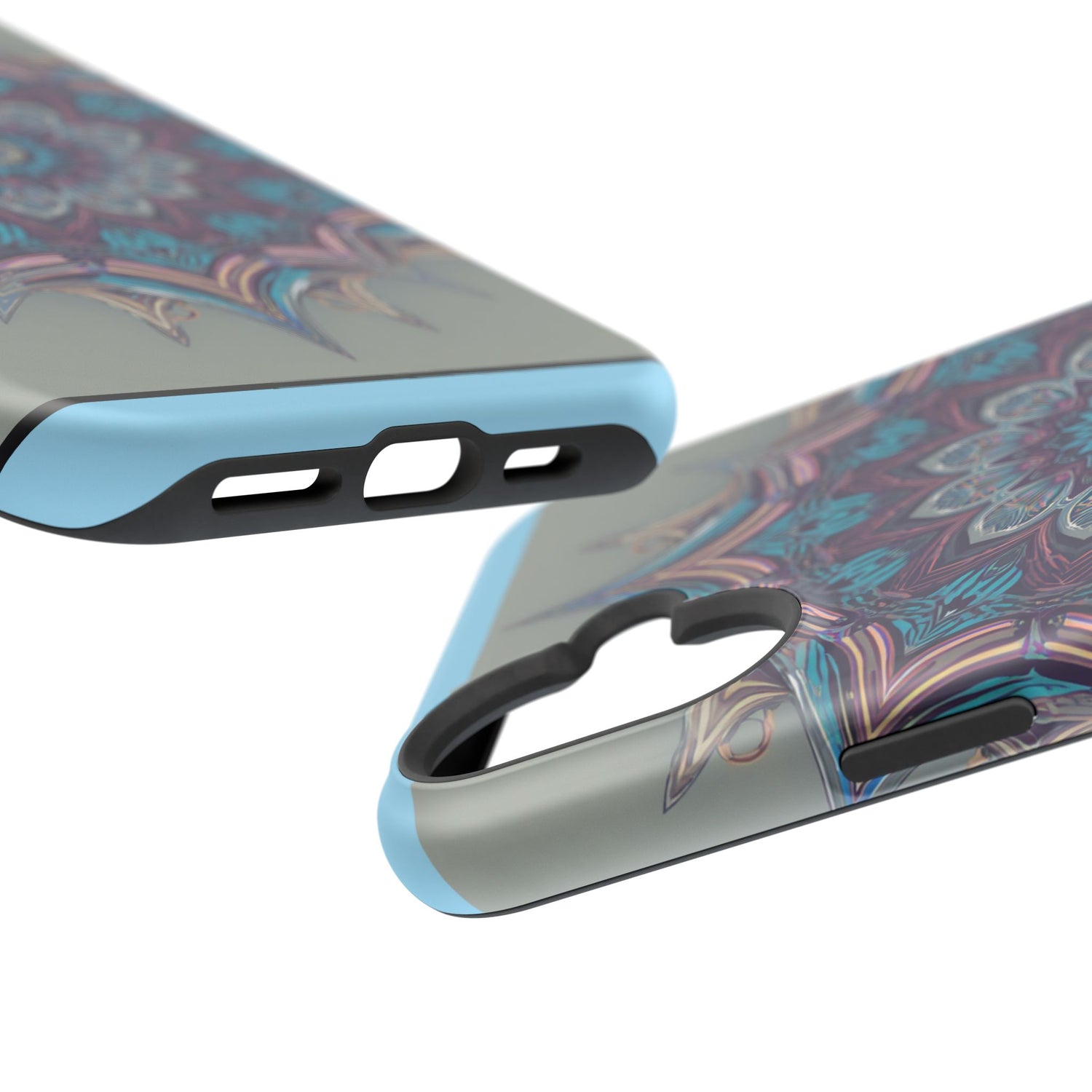 Phone Case — Blue Purple Mandala Magnetic Impact-Resistant Case
