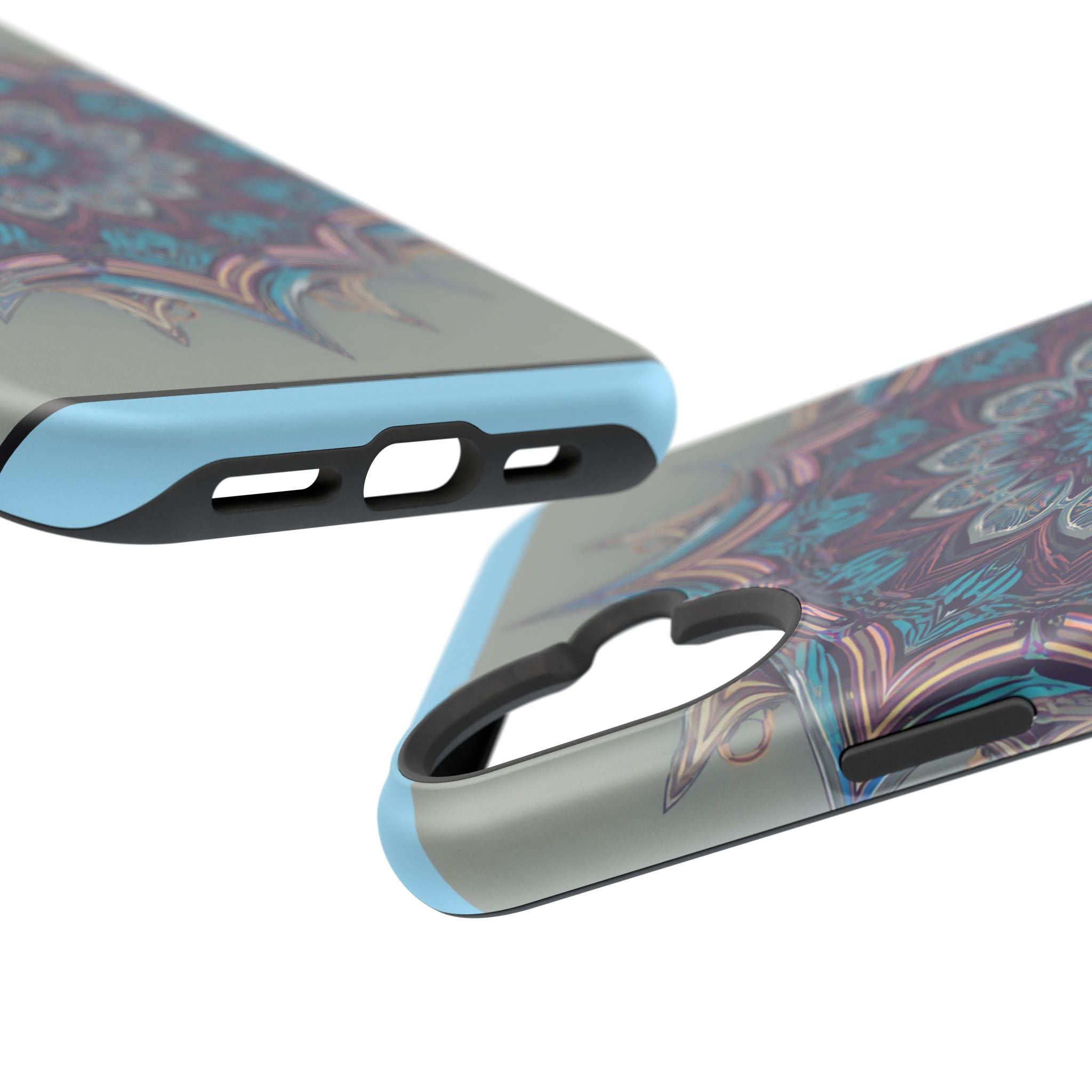 Phone Case — Blue Purple Mandala Magnetic Impact-Resistant Case