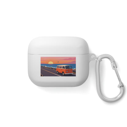 AirPods Case — Retro Sunset Van &amp; Forest Deer Prints