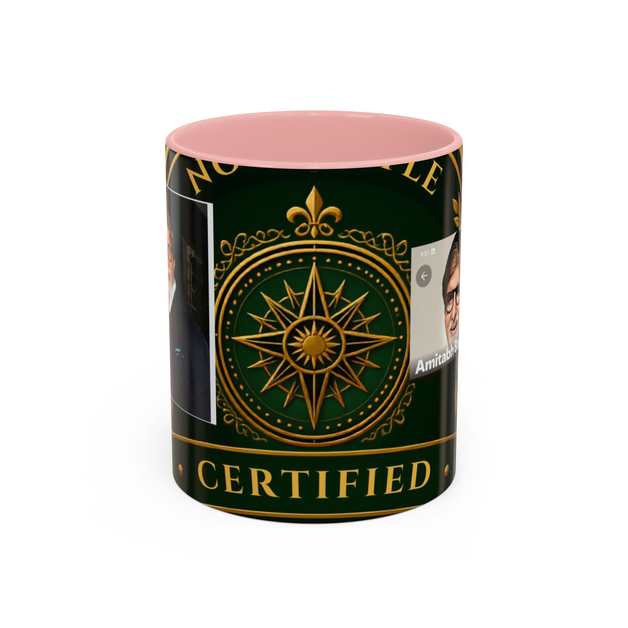 Certified Collector Accent Coffee Mug — Portrait Emblem Design (11/15 oz)