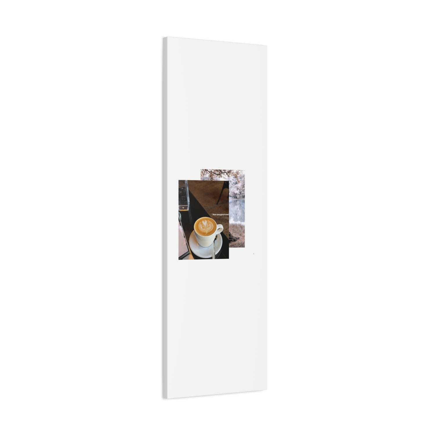 Latte &amp; Landscape Matte Canvas Wall Art — Coffee Shop Photo Collage