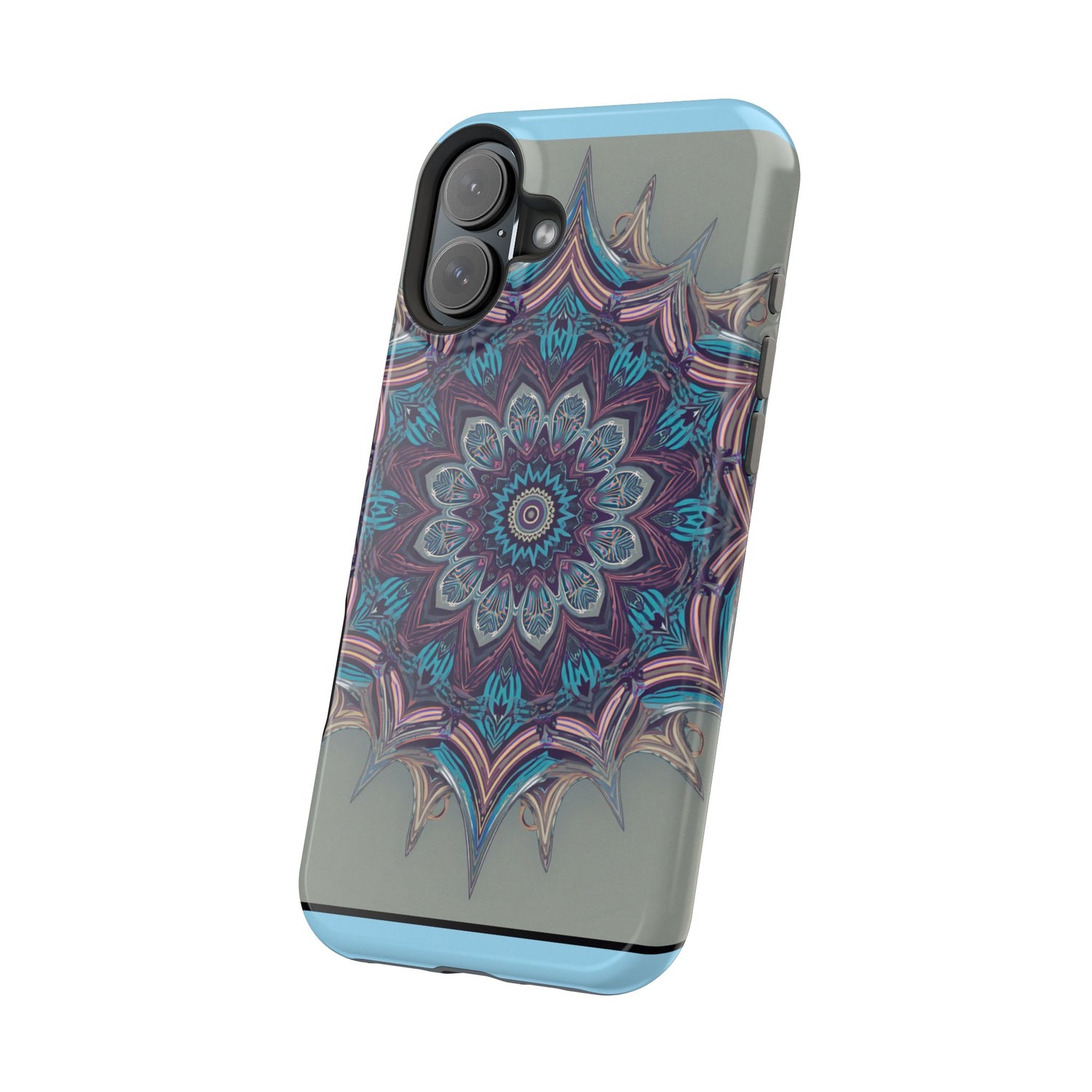 Phone Case — Blue Purple Mandala Magnetic Impact-Resistant Case