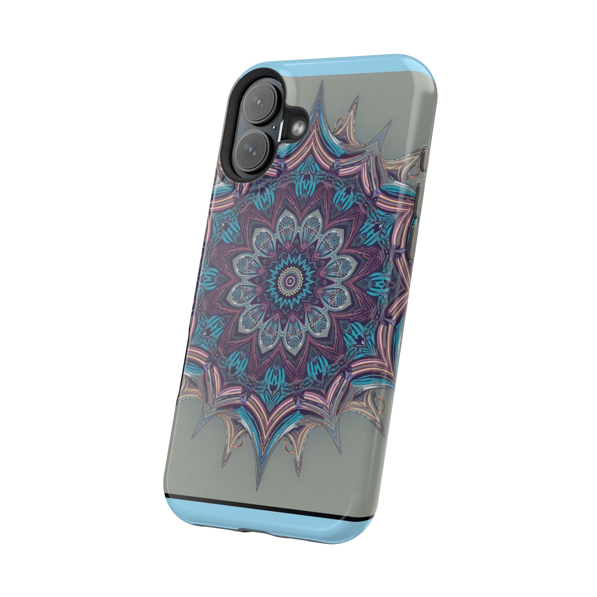 Phone Case — Blue Purple Mandala Magnetic Impact-Resistant Case