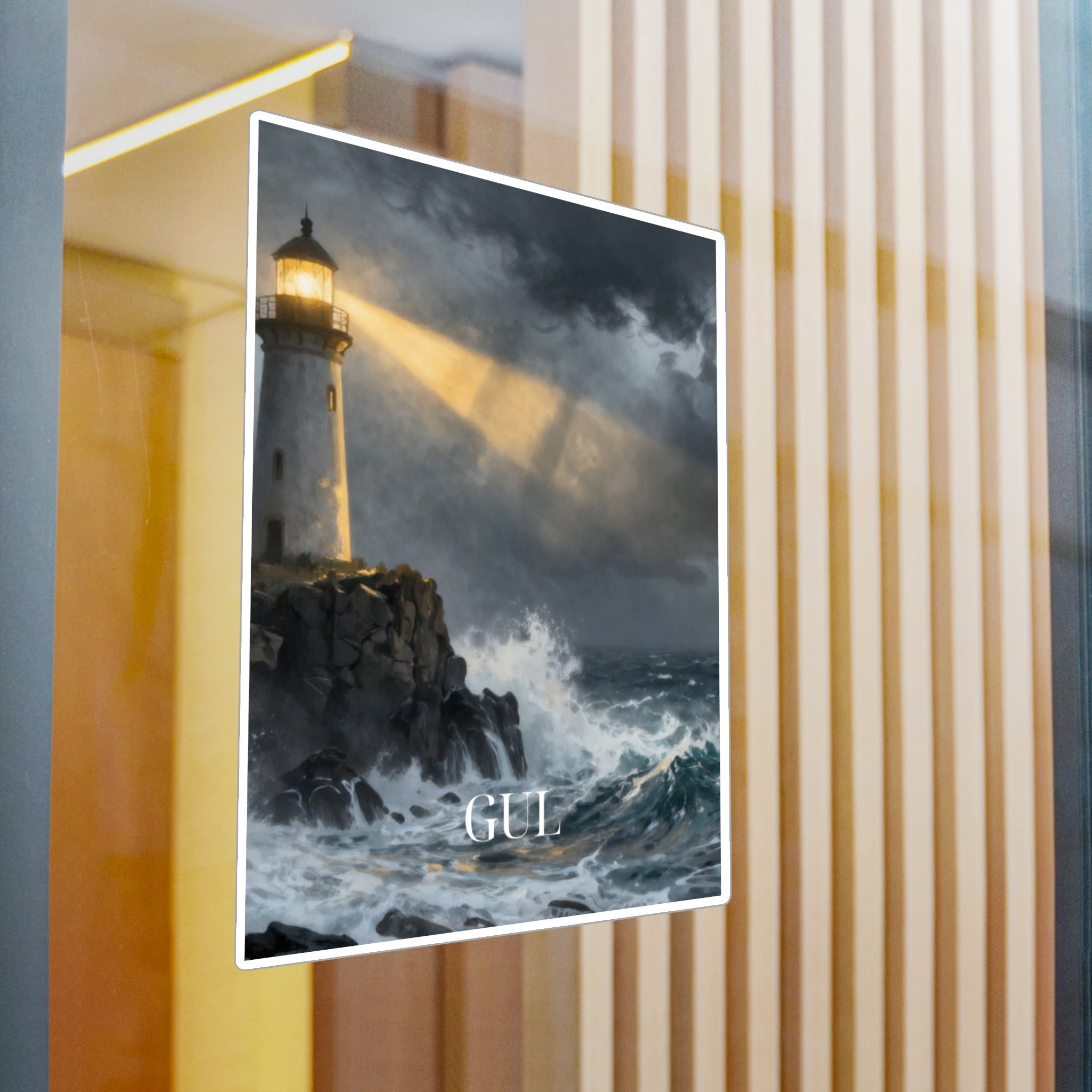 Lighthouse Storm Vinyl Sticker — &