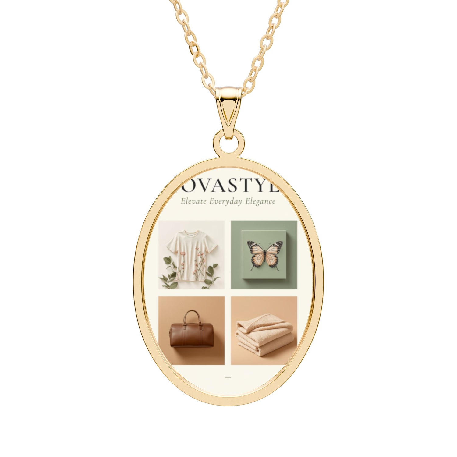 Oval Photo Pendant Necklace — Personalized Picture Locket Jewelry