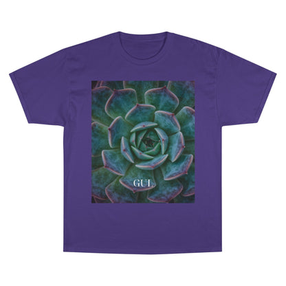 Champion Graphic T‑Shirt — Succulent &amp; Pyramid Photo Print Tee