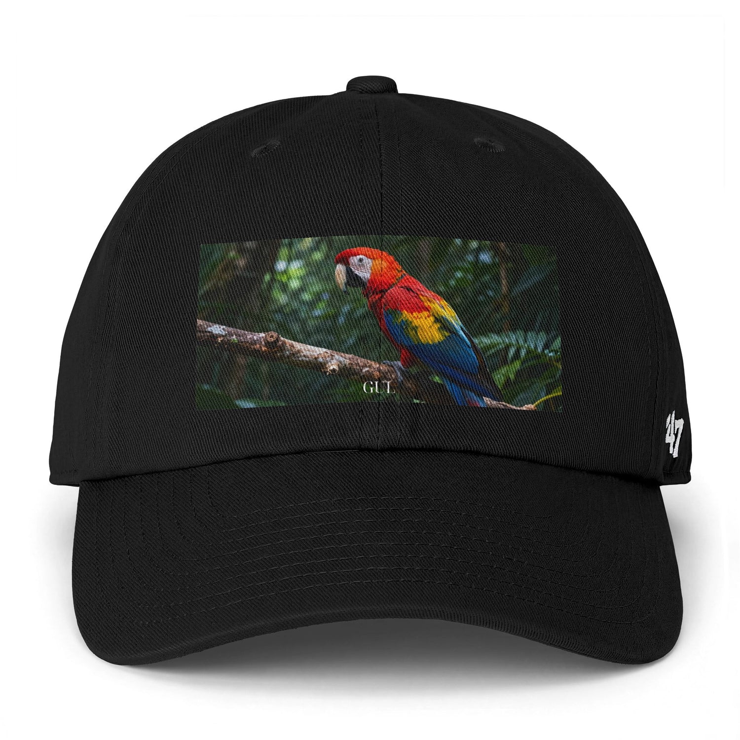 Parrot Print Cap — Tropical Scarlet Macaw Baseball Hat