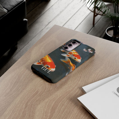 Koi Fish Tough Phone Case — Floral Pond Design