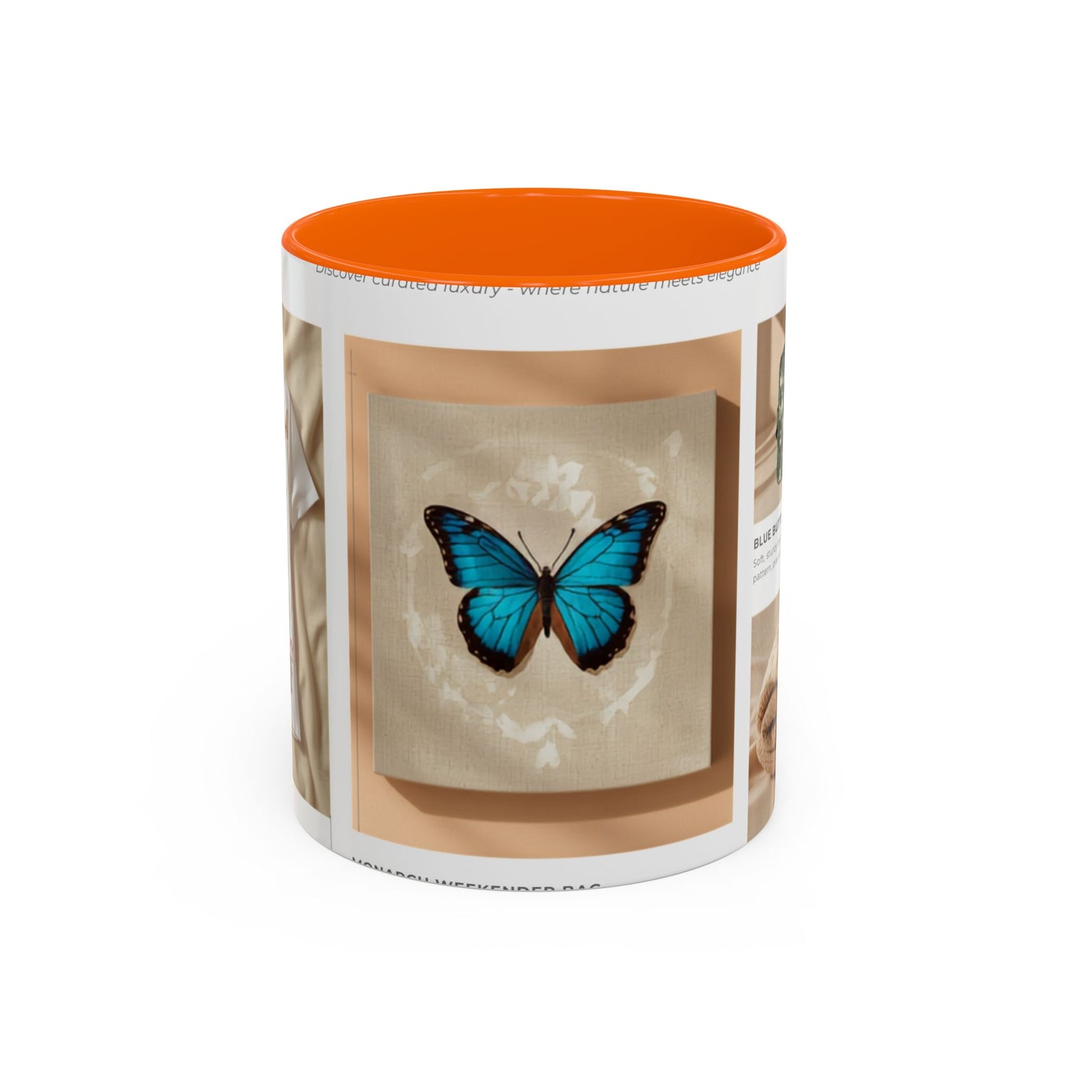 Butterfly Accent Coffee Mug — Blue Butterfly Collage 11/15oz