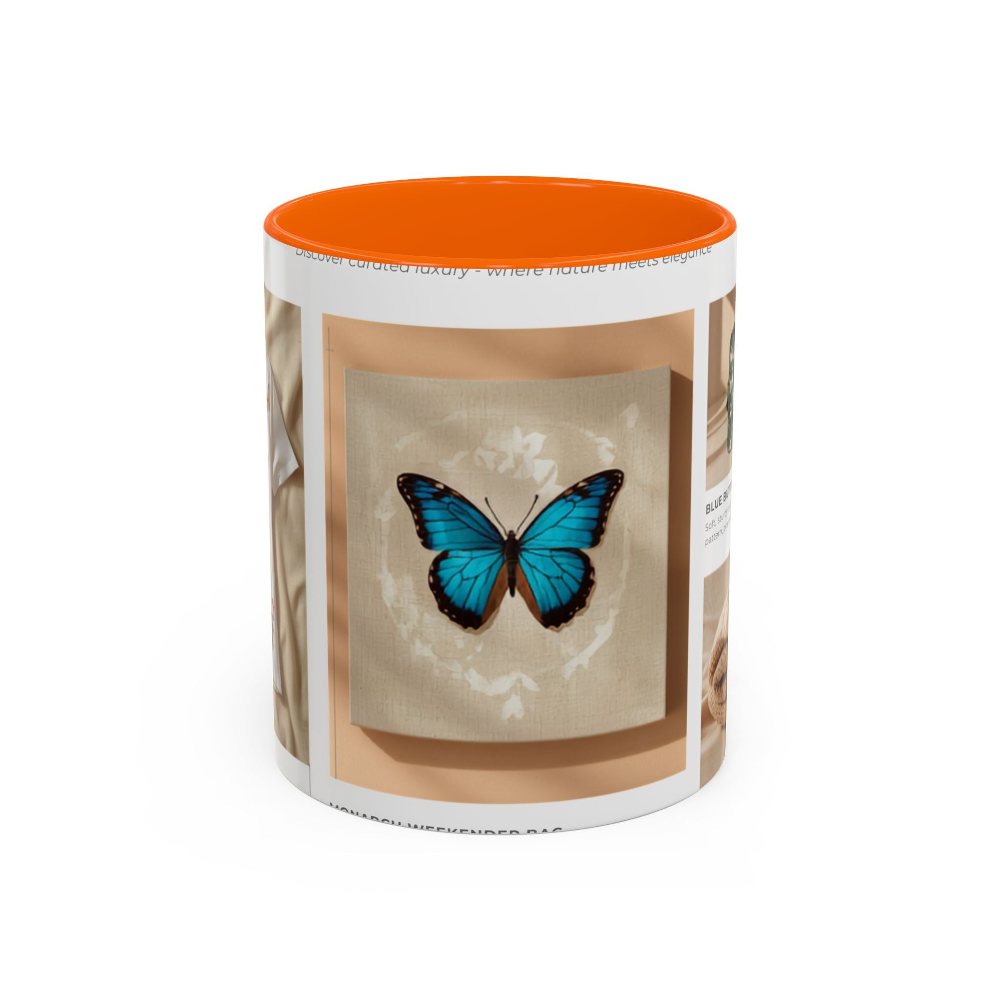 Butterfly Accent Coffee Mug — Blue Butterfly Collage 11/15oz