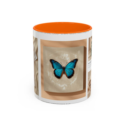 Butterfly Accent Coffee Mug — Blue Butterfly Collage 11/15oz