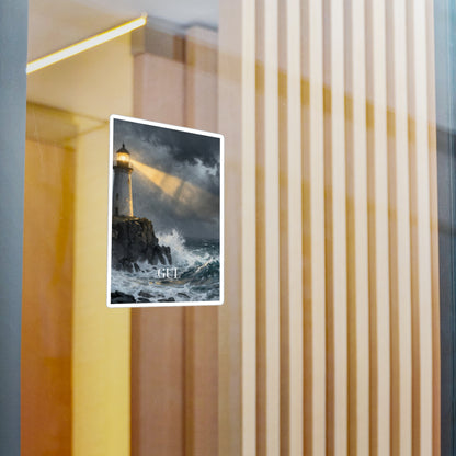 Lighthouse Storm Vinyl Sticker — &