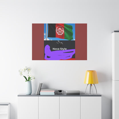 Afghan Flag Matte Canvas Print — Stretched 1.25" Wall Art
